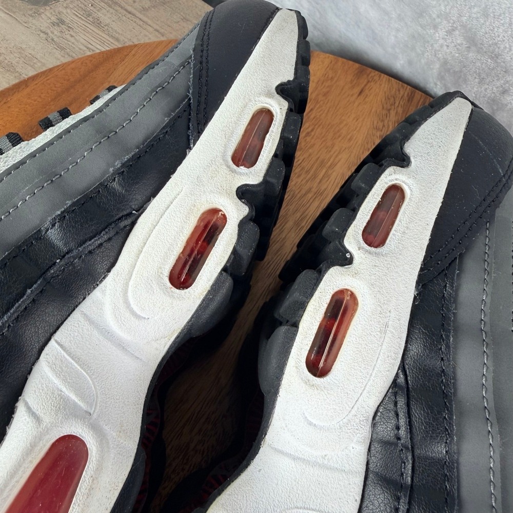 Nike Air Max 95 Recraft Shoes GS Size 5.5Y Gray Black Red Sneaker CJ3906-105 - Picture 11 of 15